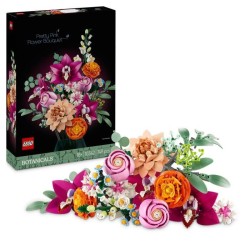 LEGO Botanique 10342 Le joli bouquet de fleurs roses - Set de construction po...