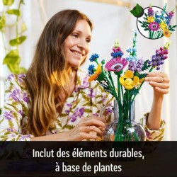 LEGO Icons 10313 Bouquet de Fleurs Sauvages, Plantes Artificielles avec Coque...
