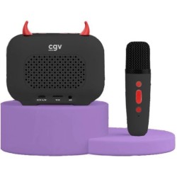Kit karaoké / Enceinte Bluetooth et micro sans fil - CGV - DIABLO, Effets voi...
