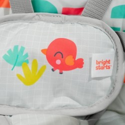 BRIGHT STARTS Transat bébé Balancelle électrique pliable – Animaux, 6 vitesse...