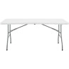 Table de réception pliante - TERRANOVA - Blanche - Structure acier et Plateau...