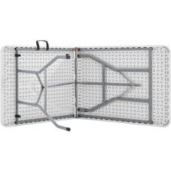 Table de réception pliante - TERRANOVA - Blanche - Structure acier et Plateau...