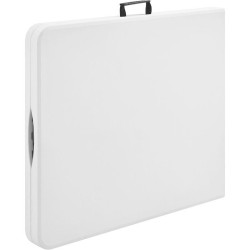 Table de réception pliante - TERRANOVA - Blanche - Structure acier et Plateau...