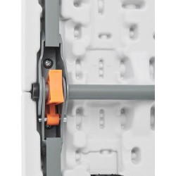 Table de réception pliante - TERRANOVA - Blanche - Structure acier et Plateau...