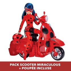 Scooter Miraculous Switch'n go + poupée articulée Ladybug Lucky Charm BANDAI ...