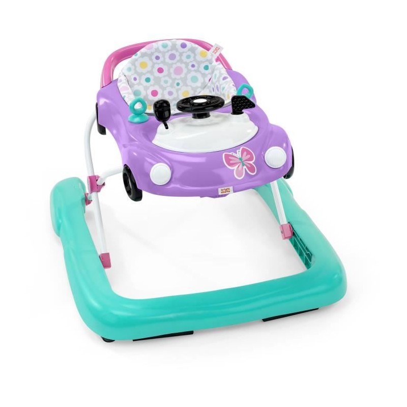 BRIGHT STARTS Trotteur bébé pliable 3 en 1, petite voiture, 3 modes de jeux é...