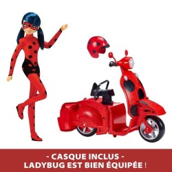 Scooter Miraculous Switch'n go + poupée articulée Ladybug Lucky Charm BANDAI ...