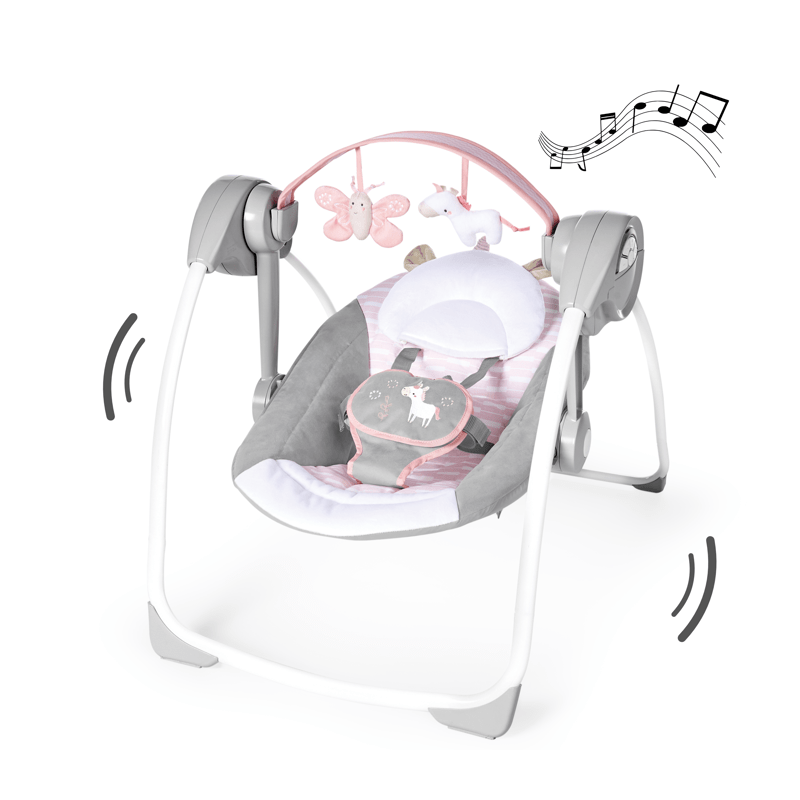 INGENUITY Transat pour bébé balancelle électrique pliable - Flora - Arche, ca...