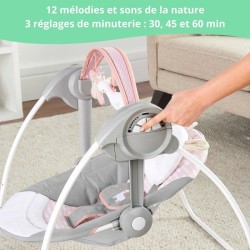 INGENUITY Transat pour bébé balancelle électrique pliable - Flora - Arche, ca...