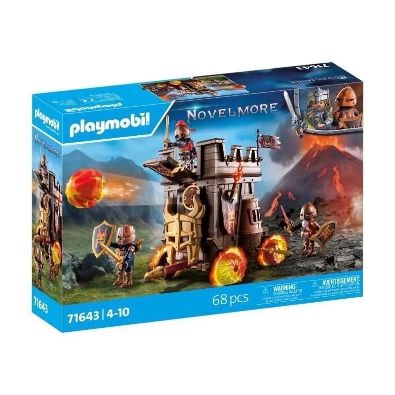 PLAYMOBIL 71643 Char de combat avec canon des Burnham Raiders, Novelmore, 68 ...