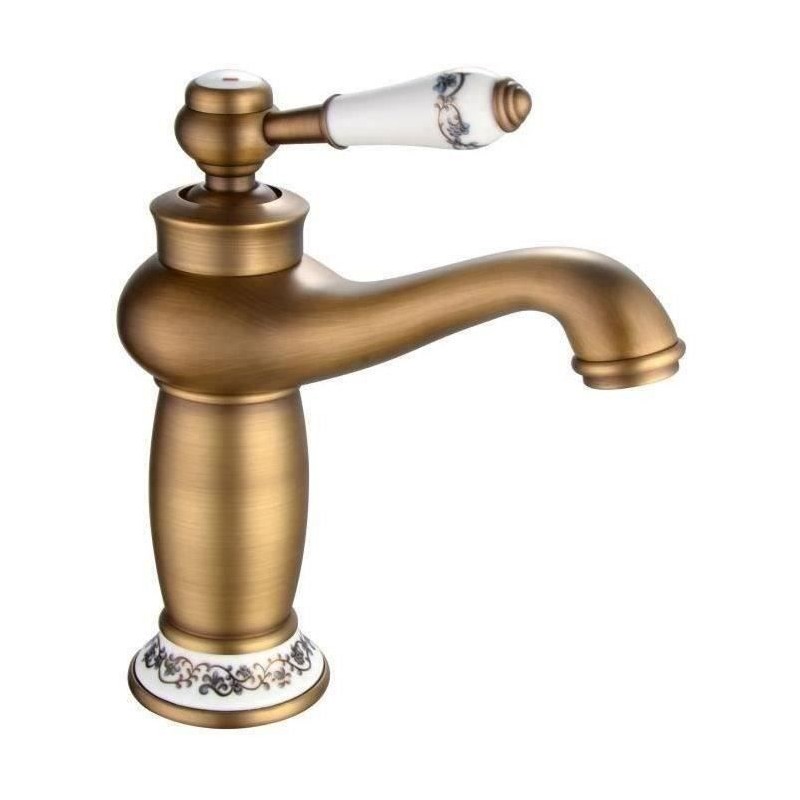 Mitigeur lavabo ROUSSEAU MARPLE vieux bronzé - cartouche céramique et aérateu...