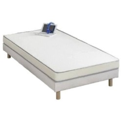 Matelas mousse 90 x 190 cm - DEKO DREAM Huopa - Mousse - Confort ferme - 10 c...