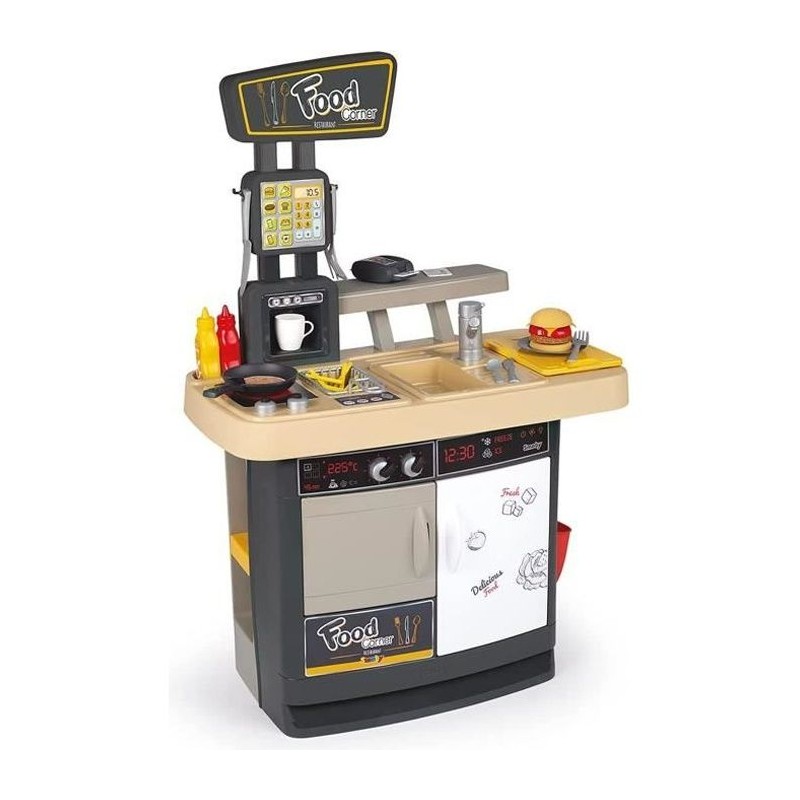 Smoby - Food Corner - Cuisine Restaurant - Jouet d'imitation avec 29 accessoires