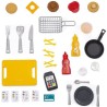 Smoby - Food Corner - Cuisine Restaurant - Jouet d'imitation avec 29 accessoires