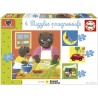 Puzzle - EDUCA - Petit Ours Brun : 4 puzzles progressifs pour enfants de 12 a...