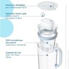 Carafe filtrante en verre BRITA - Model One bleue - Capacité 2,5L dont 1,5L d...
