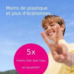 Carafe filtrante en verre BRITA - Model One bleue - Capacité 2,5L dont 1,5L d...