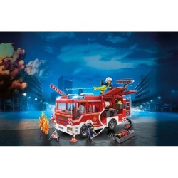 PLAYMOBIL 9464 Fourgon d'intervention des pompiers jaune avec canon a eau fon...