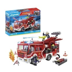 PLAYMOBIL 9464 Fourgon d'intervention des pompiers jaune avec canon a eau fon...