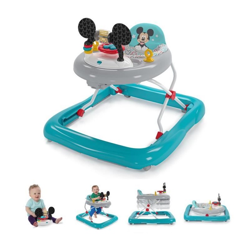 DISNEY BABY - MICKEY - Trotteur bébé évolutif et pliable 2-en-1 Jouet d'éveil...
