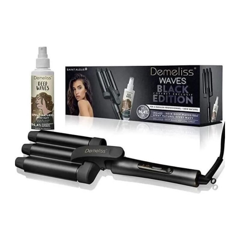 Fer a onuler - SAINT ALGUE - Coffret Demeliss WAVES BLACK - Coloris Exclusif ...