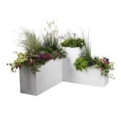 Pot de fleurs Carré 50 cm - EDA - Graphit - 57 L - 49,5 x 49,5 x H. 49,5 cm -...