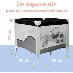 BAMBISOL - Parc Bébé Pliant 90 x 90cm - Espace de Jeux, Sac de Transport