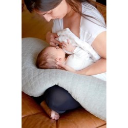 BÉABA - Big Flopsy™ - Coussin de grossesse et d'allaitement - Fleur de coton ...