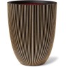 CAPI EUROPE Vase élégant GROOVE - 34x46 cm - Noir et doré - Résistant aux int...