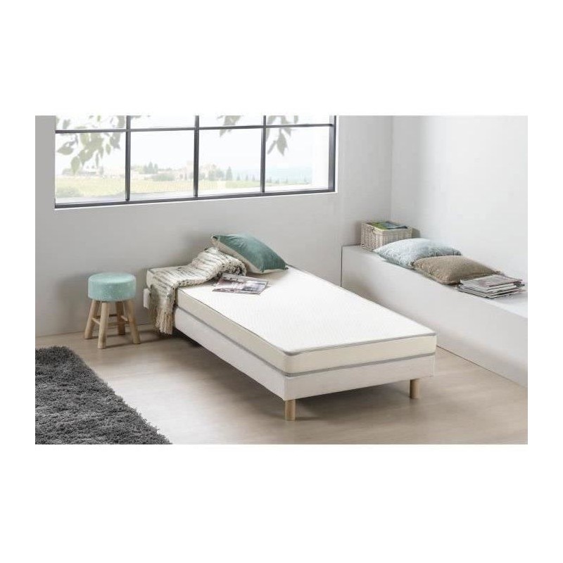 DEKO DREAM Matelas mousse 90 x 190 cm - Confort ferme - Epaisseur 12 cm - KIETOA