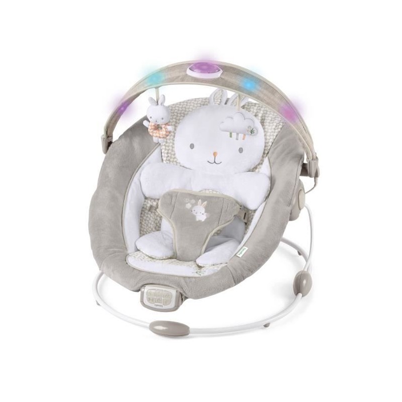 INGENUITY Transat bébé confort Petit Lapin, Arche d'éveil lumineuse, Coussin ...