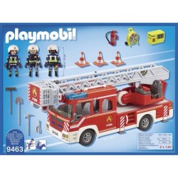 PLAYMOBIL 9463 Camion de pompiers, Avec échelle pivotante, City Action, des 4...