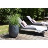 Pot de fleurs Rond Egg Ø 50cm - EDA - Graphit - 53 L - Ø 50 x H. 53 cm - Gris...