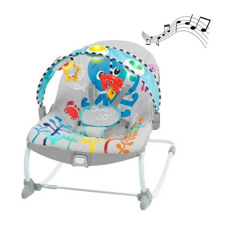 BABY EINSTEIN Transat bébé évolutif Octopus jusqu'a 18kg-cadeau bébé, Positio...