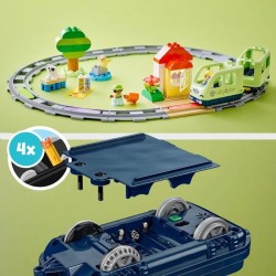 LEGO DUPLO Ma ville 10427 Le train d'aventures interactif - Jouets d'éveil de...