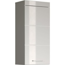 Meuble de salle de bain Rangement haut - 1 porte - Blanc - L 37 x P 23 x H 77...