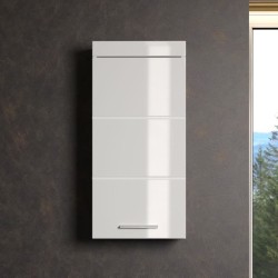 Meuble de salle de bain Rangement haut - 1 porte - Blanc - L 37 x P 23 x H 77...