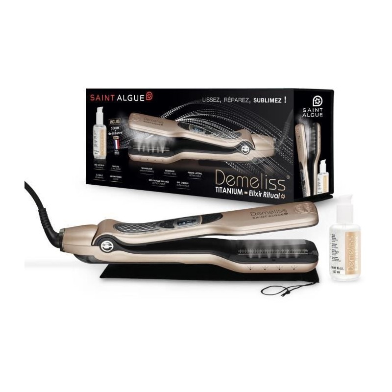 Coffret Premium - SAINT ALGUE Demeliss TITANIUM Elixir Ritual - Lisseur Vapeu...