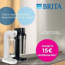 Machine a soda BRITA - SodaONE Noire - 1 Bouteille 1L et 1 Cylindre de CO2 in...