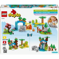 LEGO DUPLO Ma ville 10446 Familles d'animaux sauvages 3-en-1 - Jeux d'éveil a...