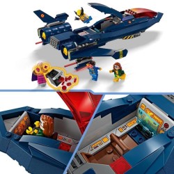 LEGO 76281 Marvel Le X-Jet des X-Men, Jouet d'Avion, Chasseur avec Minifiguri...