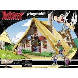 PLAYMOBIL 70932 Astérix, La hutte d'Abraracourcix, Personnages, 110 pieces, D...