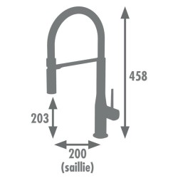 Edouard Rousseau - Mitigeur Evier avec douchette Edouard Rousseau KOBEN - Chr...