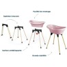 THERMOBABY KIT BAIGNOIRE VASCO Rose Poudré : baignoire + pieds + tuyau de vid...