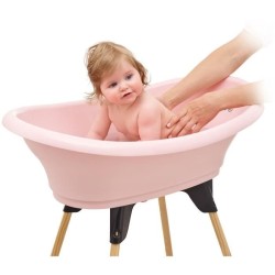 THERMOBABY KIT BAIGNOIRE VASCO Rose Poudré : baignoire + pieds + tuyau de vid...
