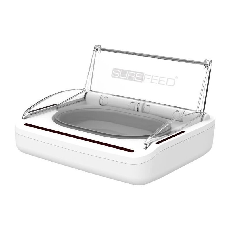 SUREFEED Distributeur de nourriture automatique pour chat anti-odeur - Blanc ...