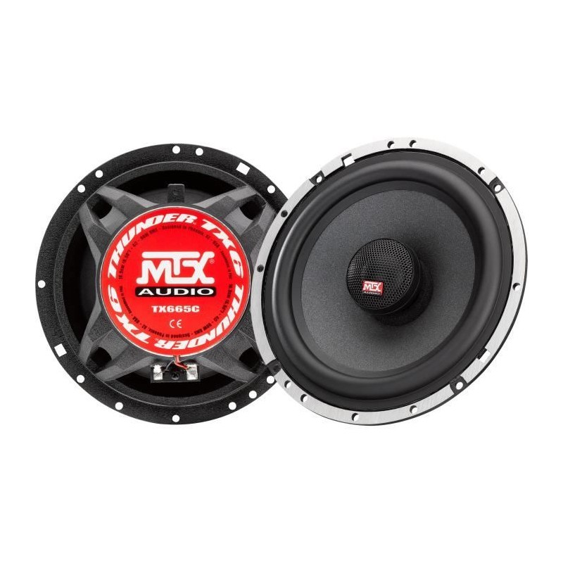 MTX TX665C Haut-parleurs voiture Coaxiaux 16,5cm 2 voies 90W RMS 4 Châssis al...