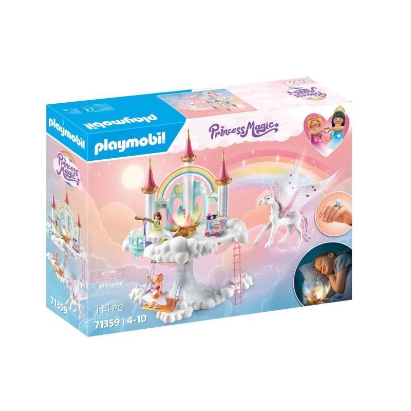 PLAYMOBIL 71359 Tourelle enchantée, Princess Magic, Fleur magique veilleuse, ...