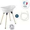 Kit baignoire VASCO Blanc Muguet : baignoire + pieds + tuyau de vidange - THE...