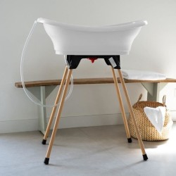 Kit baignoire VASCO Blanc Muguet : baignoire + pieds + tuyau de vidange - THE...